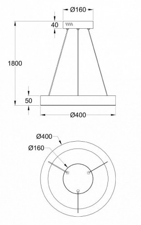 Подвесной светильник Maytoni Saturno MOD415PL-L36BS4K в Тобольске - tobolsk.mebel24.online | фото 4
