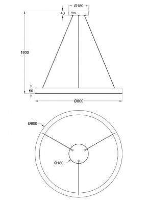 Подвесной светильник Maytoni Saturno MOD415PL-L60BS4K в Тобольске - tobolsk.mebel24.online | фото 4