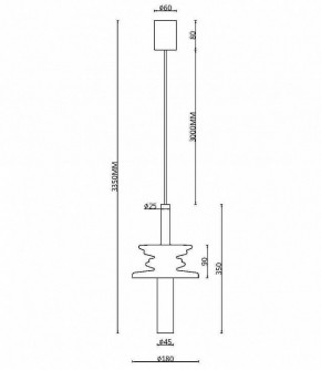 Подвесной светильник Maytoni Sound Wave MOD255PL-01B3 в Тобольске - tobolsk.mebel24.online | фото 4