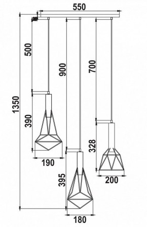 Подвесной светильник Maytoni Spider T021-03-B в Тобольске - tobolsk.mebel24.online | фото 6