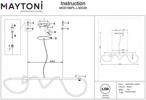 Подвесной светильник Maytoni Tau MOD166PL-L30G3K в Тобольске - tobolsk.mebel24.online | фото