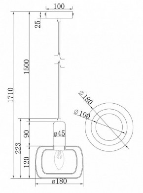 Подвесной светильник Maytoni Vision MOD411PL-01G в Тобольске - tobolsk.mebel24.online | фото 7