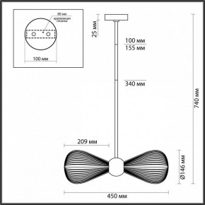 Подвесной светильник Odeon Light Elica 5402/2 в Тобольске - tobolsk.mebel24.online | фото 4