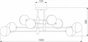 Потолочная люстра Eurosvet Nuvola 70129/8 латунь в Тобольске - tobolsk.mebel24.online | фото 3