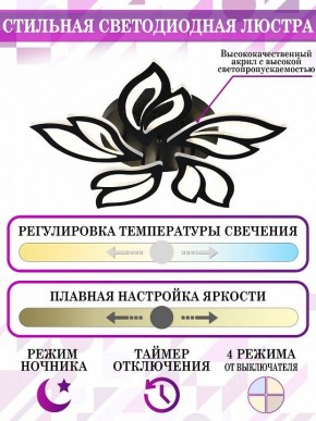 Потолочная люстра Natali Kovaltseva High-Tech Led Lamps HIGH-TECH LED LAMPS 82006 BLACK в Тобольске - tobolsk.mebel24.online | фото 5