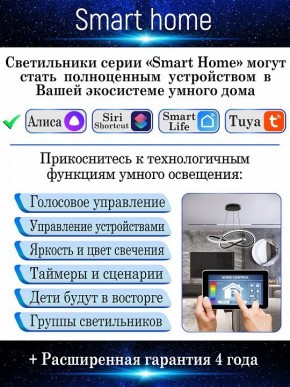 Потолочная люстра Natali Kovaltseva Smart home LED LAMPS 81216 в Тобольске - tobolsk.mebel24.online | фото 6