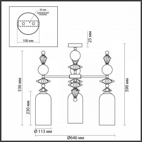Потолочная люстра Odeon Light Bizet 4855/3C в Тобольске - tobolsk.mebel24.online | фото 3