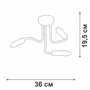 Потолочная люстра Vitaluce V3023 V3023-1/3PL в Тобольске - tobolsk.mebel24.online | фото 2