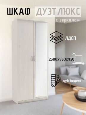 Шкаф 2-х створчатый Дуэт Люкс с зеркалом в Тобольске - tobolsk.mebel24.online | фото 5