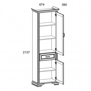 Шкаф 2D1S, MONAKO, цвет Сосна винтаж/дуб анкона в Тобольске - tobolsk.mebel24.online | фото 3