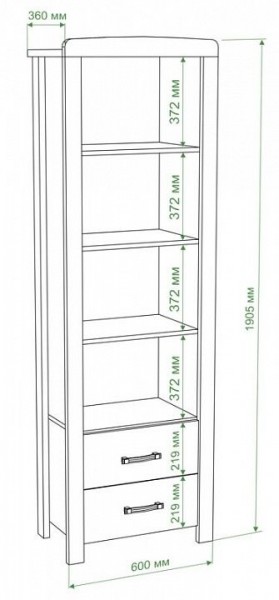 Шкаф книжный Бартоло ВТД-СФ в Тобольске - tobolsk.mebel24.online | фото 2