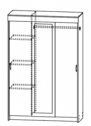 Шкаф-купе Бассо 1300 (Венге/Дуб белфорд) в Тобольске - tobolsk.mebel24.online | фото 2