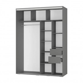 Шкаф-купе Крафт-6 1.6 м ШКК-06 (графит) в Тобольске - tobolsk.mebel24.online | фото 2