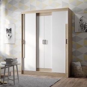 Шкаф-купе Смарт ШКК-06 (дуб сонома/белый) в Тобольске - tobolsk.mebel24.online | фото 1