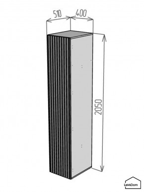Шкаф Linnea MHR-1-2 2050х400х510 (ДВ-М 11.1.25) в Тобольске - tobolsk.mebel24.online | фото 2