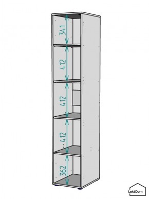 Шкаф Linnea MHR-1-2 2050х400х510 (ДВ-М 11.1.25) в Тобольске - tobolsk.mebel24.online | фото 3