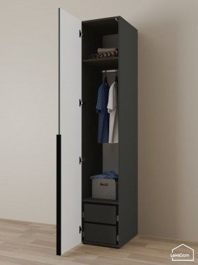 Шкаф Linnea MHR-1-3 2050х400х510 (Графит-М 11.1.25) в Тобольске - tobolsk.mebel24.online | фото 5