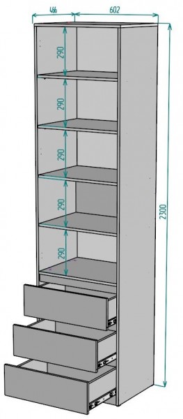 Шкаф Мальта H156 в Тобольске - tobolsk.mebel24.online | фото 2