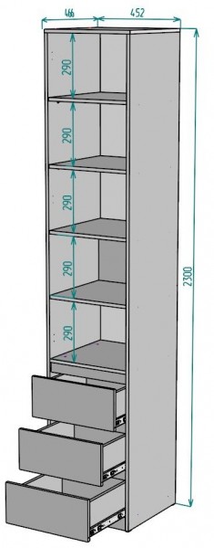 Шкаф Мальта H159 в Тобольске - tobolsk.mebel24.online | фото 2