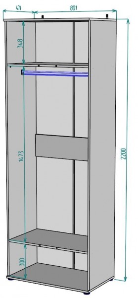 Шкаф Ольга H58 в Тобольске - tobolsk.mebel24.online | фото 2