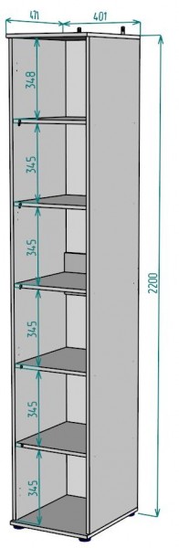 Шкаф Ольга H59 в Тобольске - tobolsk.mebel24.online | фото 2