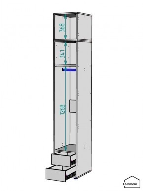 Шкаф с антресолью Linnea MHR-1A-3 2450х400х510 (Белый-М 11.1.1) в Тобольске - tobolsk.mebel24.online | фото 3