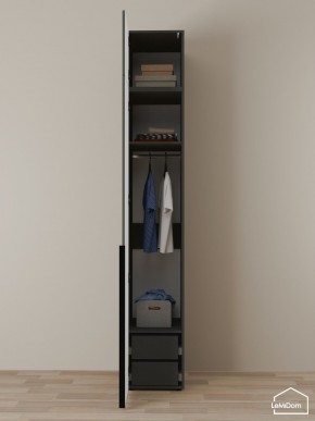 Шкаф с антресолью Linnea MHR-1A-3 2450х400х510 (Графит-М 11.1.25) в Тобольске - tobolsk.mebel24.online | фото 6