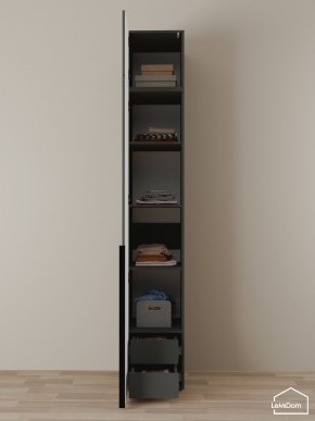 Шкаф с антресолью Linnea MHR-1A-4 2450х400х510 (Графит-М 11.1.25) в Тобольске - tobolsk.mebel24.online | фото 4