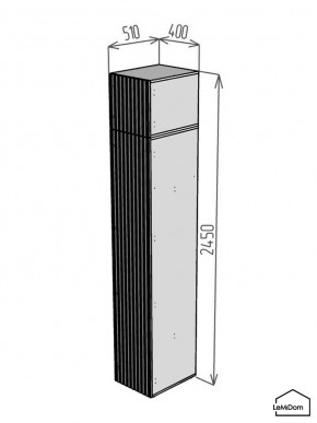 Шкаф с антресолью Linnea MHR-1POA-1 2450х400х510 (Белый-М 11.1.2) в Тобольске - tobolsk.mebel24.online | фото 2