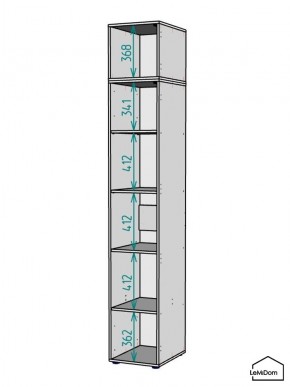 Шкаф с антресолью Linnea MHR-1POA-2 2450х400х510 (Белый-М 11.1.2) в Тобольске - tobolsk.mebel24.online | фото 3