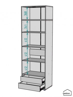 Шкаф с антресолью Linnea MHR-2A-4 2450х800х510 (Белый-М 11.1.1) в Тобольске - tobolsk.mebel24.online | фото 3