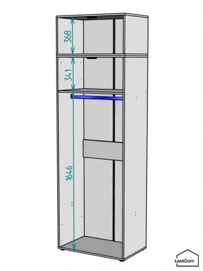 Шкаф с антресолью Linnea MHR-2POA-1 2450х800х510 (Белый-М 11.1.2) в Тобольске - tobolsk.mebel24.online | фото 3