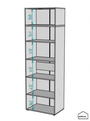 Шкаф с антресолью Linnea MHR-2POA-2 2450х800х510 (Белый-М 11.1.2) в Тобольске - tobolsk.mebel24.online | фото 3