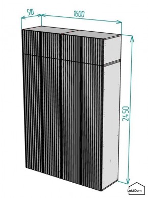 Шкаф с антресолью Linnea MHR-4POA-1 2450х1600х510 (Белый-М 11.1.2) в Тобольске - tobolsk.mebel24.online | фото 2