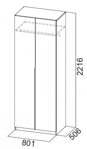 Шкаф ШК-5 (800) Графит серый в Тобольске - tobolsk.mebel24.online | фото