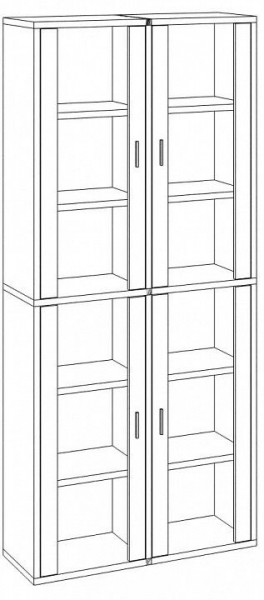 Шкаф-витрина Домино СУ(ш2в2)+4ФС в Тобольске - tobolsk.mebel24.online | фото 2