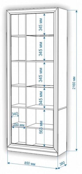 Шкаф-витрина Нобиле ШВтВ-ФСД-БЯН в Тобольске - tobolsk.mebel24.online | фото 3