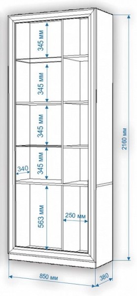 Шкаф-витрина Нобиле ШВтВ-ФСД-БЯН в Тобольске - tobolsk.mebel24.online | фото 3