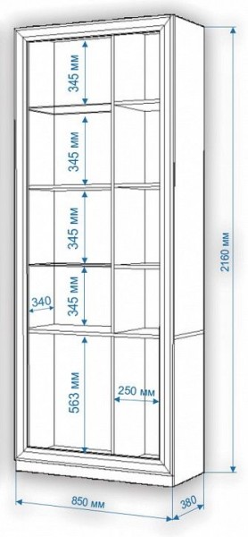 Шкаф-витрина Нобиле ШВтВ-ФСД-ФГК в Тобольске - tobolsk.mebel24.online | фото 3