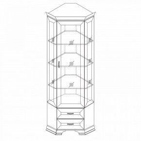 Шкаф-витрина угловой Сиена в Тобольске - tobolsk.mebel24.online | фото 2