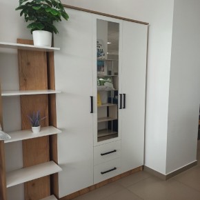 Спальный гарнитур Евро (модульный) Крафт/Белый в Тобольске - tobolsk.mebel24.online | фото 33