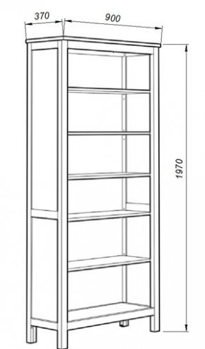 Стеллаж 00 Кантри, массив сосны, цвет белый в Тобольске - tobolsk.mebel24.online | фото 3