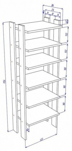 Стеллаж для обуви Cross СТЕЛ1 в Тобольске - tobolsk.mebel24.online | фото 4