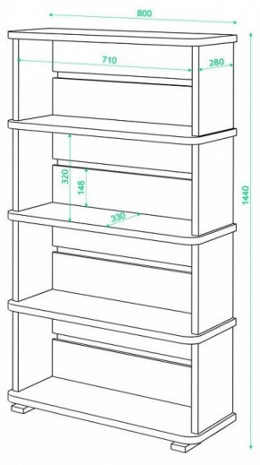 Стеллаж Домино СБ-25/4 в Тобольске - tobolsk.mebel24.online | фото 2