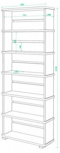 Стеллаж Домино СБ-25/6 в Тобольске - tobolsk.mebel24.online | фото 2