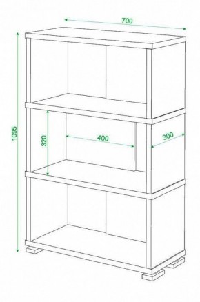 Стеллаж книжный Домино нельсон СБ-10_3 в Тобольске - tobolsk.mebel24.online | фото 3