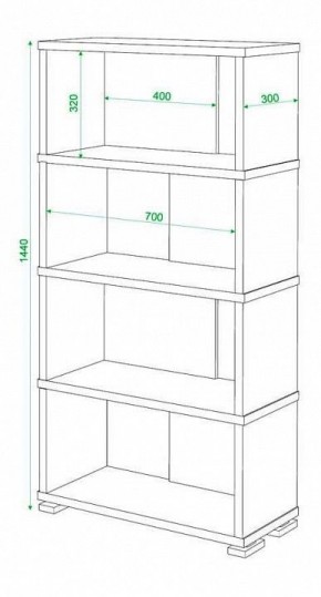 Стеллаж книжный Домино нельсон СБ-10_4 в Тобольске - tobolsk.mebel24.online | фото 2