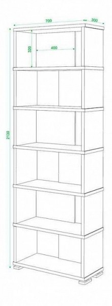 Стеллаж книжный Домино нельсон СБ-10_6 в Тобольске - tobolsk.mebel24.online | фото 3