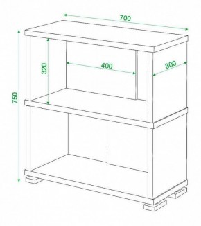 Стеллаж книжный Домино СБ-10_2 в Тобольске - tobolsk.mebel24.online | фото 3