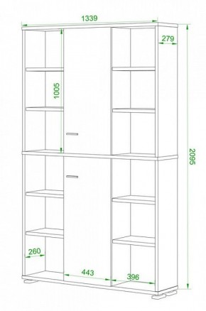 Стеллаж комбинированный Домино ПУ-40-2 в Тобольске - tobolsk.mebel24.online | фото 2